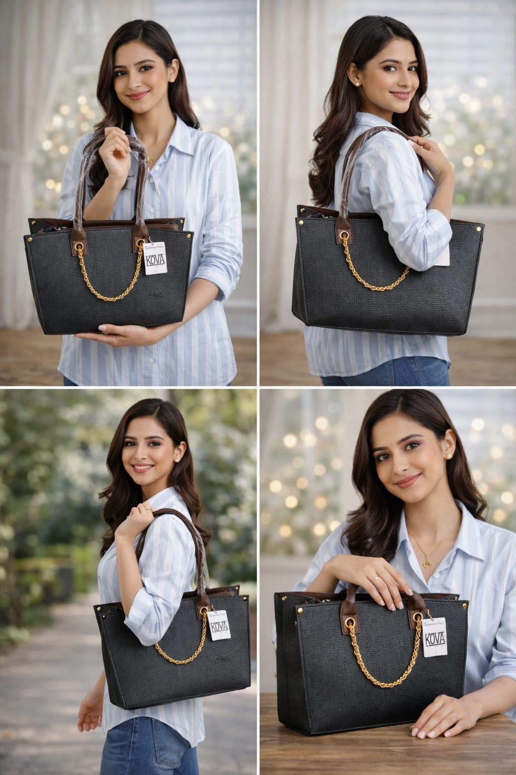 Women's tote Handbag Black