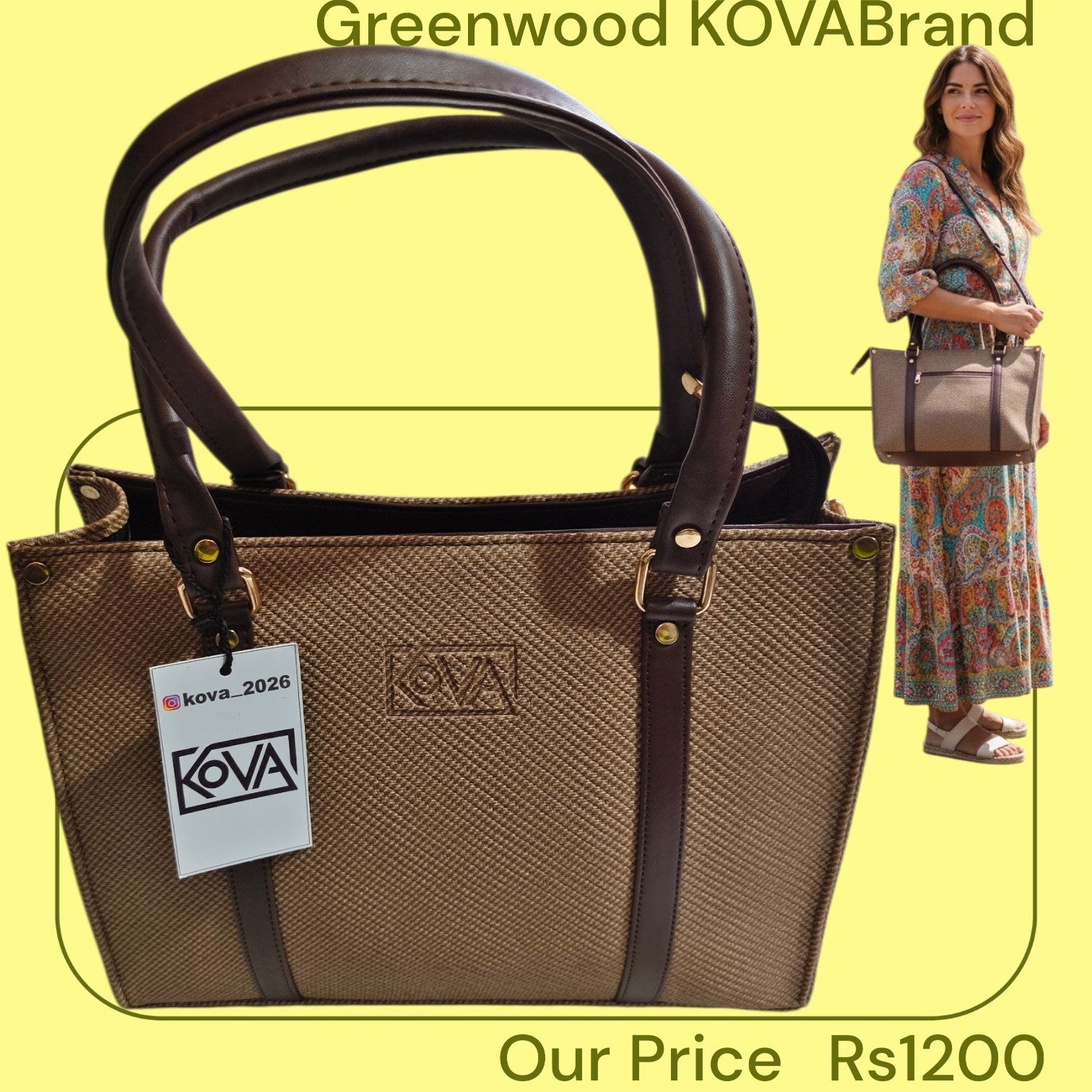 Women's high quality jute Tote Bag