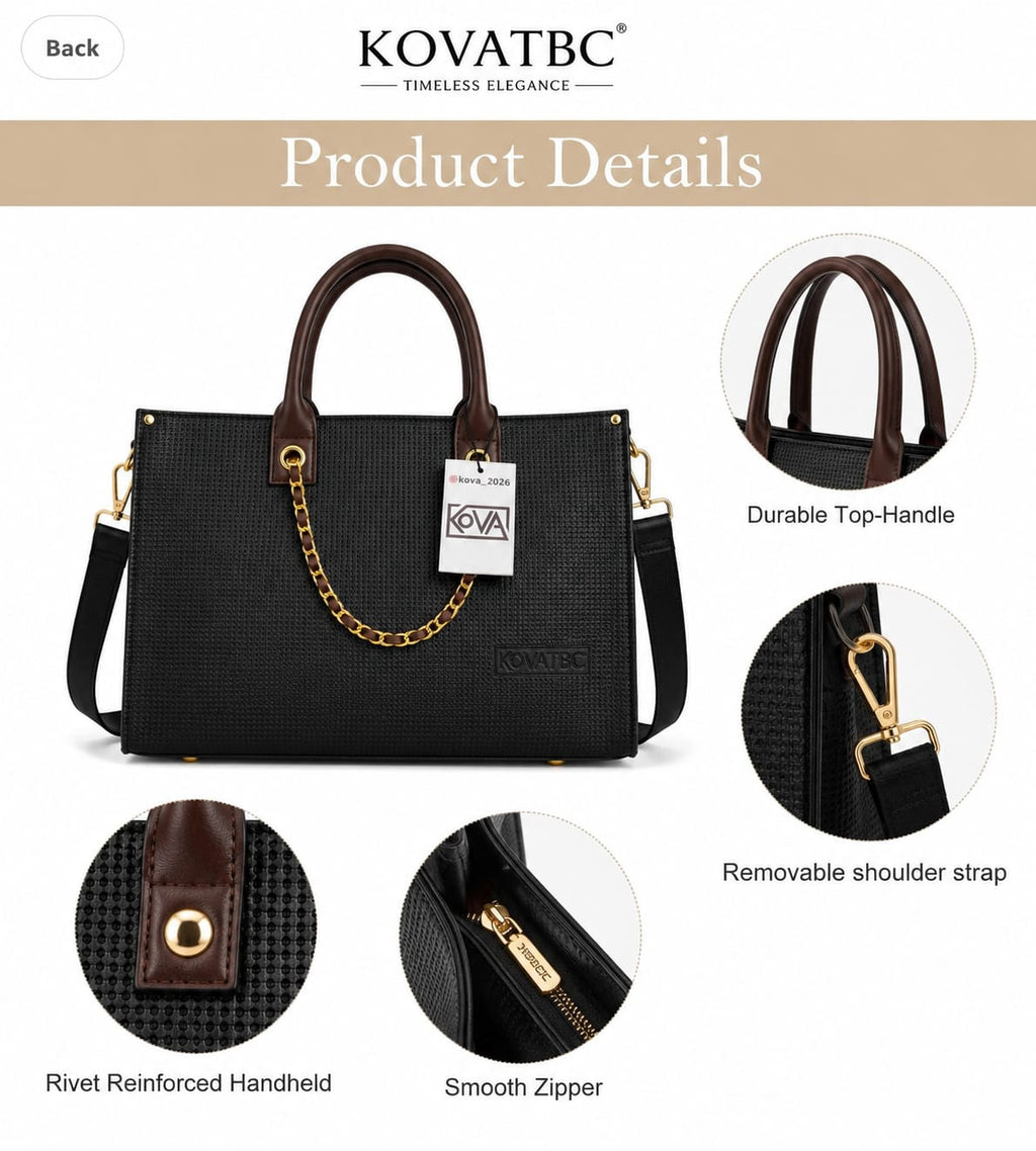 Women's tote Handbag Black
