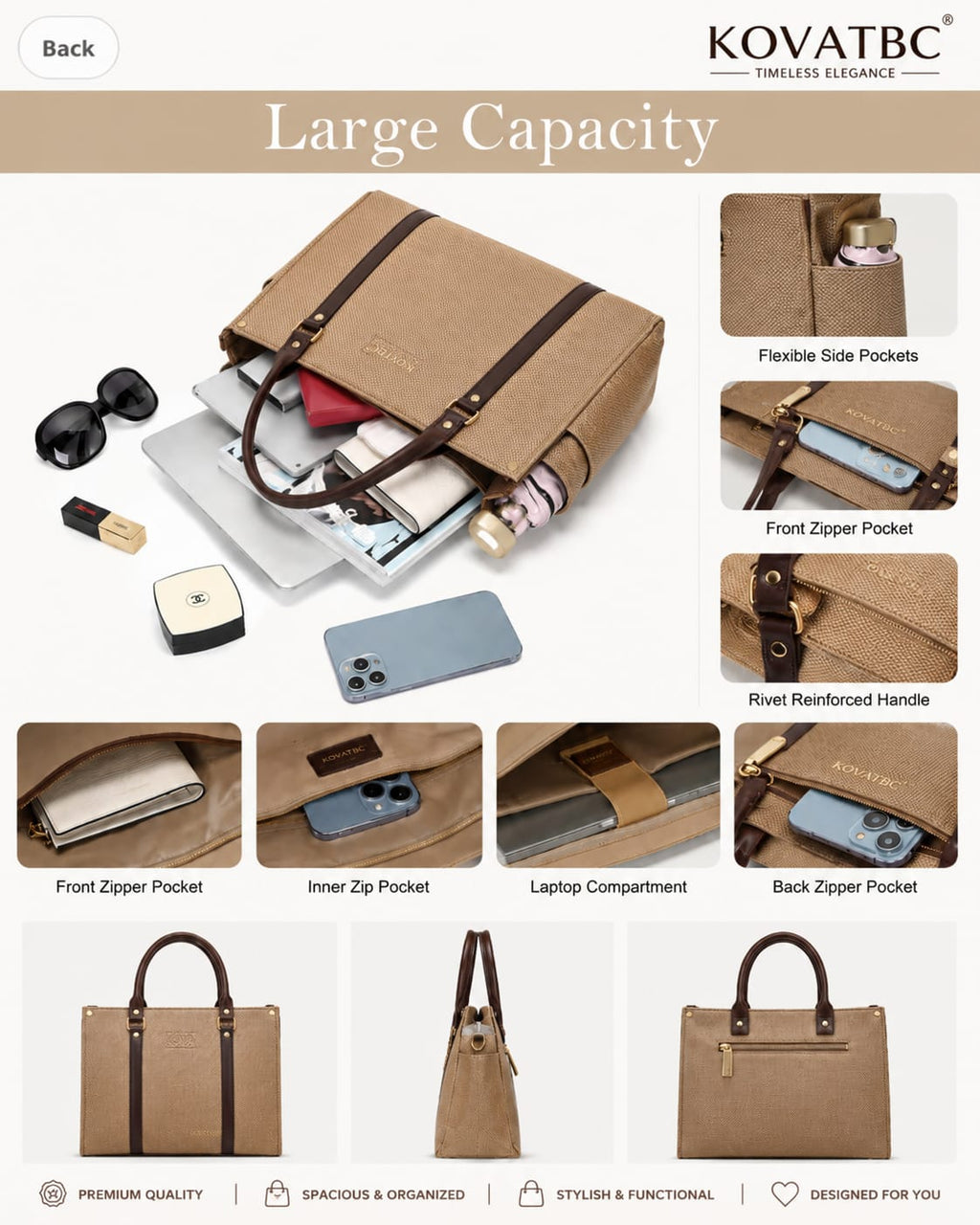 Women's high quality jute Tote Bag